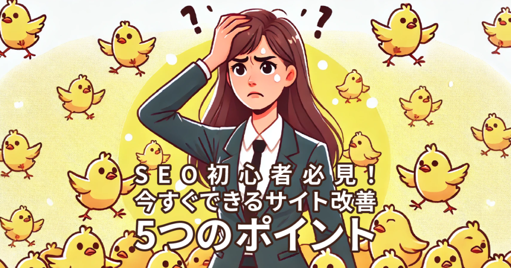 SEO初心者必見！今すぐできるサイト改善5つのポイント